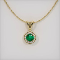 Emerald Pendant 0.77 Ct. 18K Yellow Gold Preview