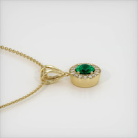 0.77 Ct. Emerald  Pendant - 18K Yellow Gold