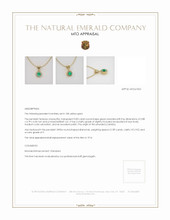 Emerald Pendant 0.83 Ct., 18K Yellow Gold Appraisal