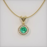 Emerald Pendant 0.83 Ct., 18K Yellow Gold Preview