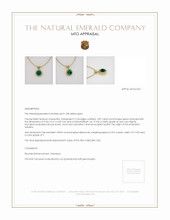 Emerald Pendant 2.87 Ct., 18K Yellow Gold Appraisal