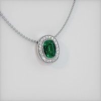 1.38 Ct. Emerald Pendant, Platinum 950 2