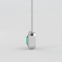 0.86 Ct. Emerald Pendant, Platinum 950 3