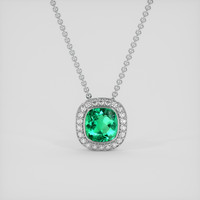 2.25 Ct. Emerald Pendant, Platinum 950 1
