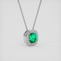 2.25 Ct. Emerald Pendant, Platinum 950 2