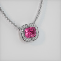2.08 Ct. Pink Sapphire Pendant, Platinum 950 2