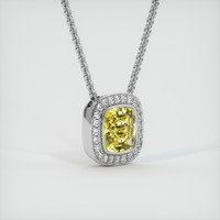 4.03 Ct. Yellow Sapphire Pendant, Platinum 950 2