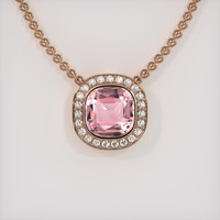 2.07 Ct. Sapphire Pendant, 14K Rose Gold 1