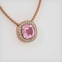 2.07 Ct. Sapphire Pendant, 14K Rose Gold 2