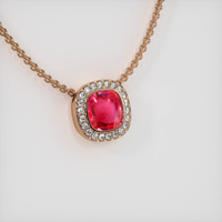 1.21 Ct. Padparadscha Sapphire Pendant, 14K Rose Gold 2
