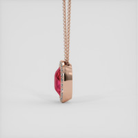10.19 Ct. Purplish Red Ruby Pendant, 14K Rose Gold 3