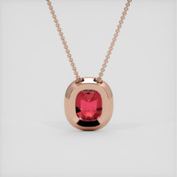 10.19 Ct. Purplish Red Ruby Pendant, 14K Rose Gold 4