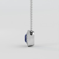 2.04 Ct. Blue Sapphire Pendant, 14K White Gold 3