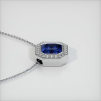 4.08 Ct. Sapphire Pendant, 14K White Gold 3