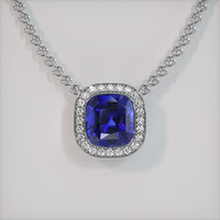 14.74 Ct. Sapphire Pendant, 14K White Gold 1
