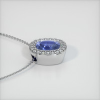 0.75 Ct. Sapphire Pendant, 14K White Gold 3