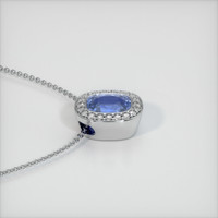2.20 Ct. Sapphire Pendant, 14K White Gold 3