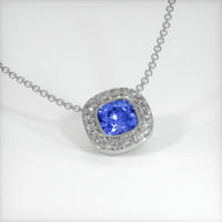 0.73 Ct. Sapphire Pendant, 14K White Gold 2