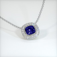 0.68 Ct. Blue Sapphire Pendant, 14K White Gold 3