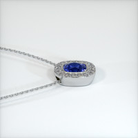 0.65 Ct. Sapphire Pendant, 14K White Gold 3