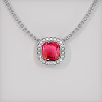 1.21 Ct. Sapphire Pendant, 14K White Gold 1