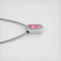 2.14 Ct. Sapphire Pendant, 14K White Gold 3