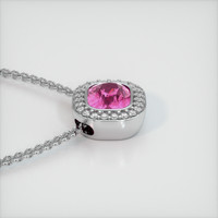 2.08 Ct. Pink Sapphire Pendant, 14K White Gold 3