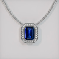 1.83 Ct. Sapphire Pendant, 14K White Gold 1