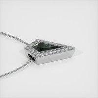 2.18 Ct. Sapphire Pendant, 14K White Gold 3