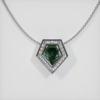 3.44 Ct. Sapphire Pendant, 14K White Gold 1