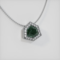 2.44 Ct. Sapphire Pendant, 14K White Gold 2