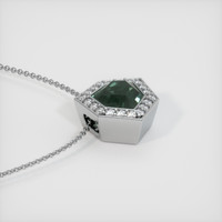 2.44 Ct. Sapphire Pendant, 14K White Gold 3