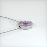 0.85 Ct. Sapphire Pendant, 14K White Gold 3