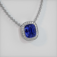 14.74 Ct. Sapphire Pendant, 18K White Gold 2
