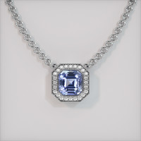 5.69 Ct. Color Change Sapphire Pendant, 18K White Gold 1