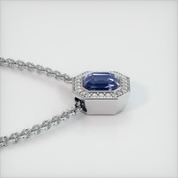 5.69 Ct. Color Change Sapphire Pendant, 18K White Gold 3