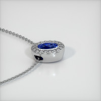 0.48 Ct. Sapphire Pendant, 18K White Gold 3