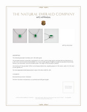 Emerald Pendant 0.79 Ct., 18K White Gold Appraisal