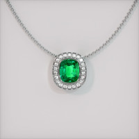 Emerald Pendant 0.79 Ct., 18K White Gold Preview
