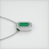 1.89 Ct. Emerald Pendant, 18K White Gold 3