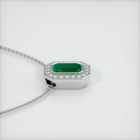 1.41 Ct. Emerald  Pendant - 18K White Gold