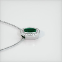 3.11 Ct. Emerald Pendant, 18K White Gold 3