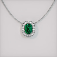 Emerald Pendant 1.38 Ct. 18K White Gold Preview