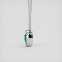2.25 Ct. Emerald Pendant, 18K White Gold 3