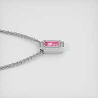 2.14 Ct. Sapphire Pendant, 18K White Gold 3