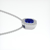1.10 Ct. Blue Sapphire Pendant, 18K White Gold 3