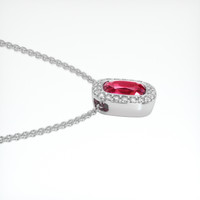 1.62 Ct. Padparadscha Sapphire Pendant, 18K White Gold 3