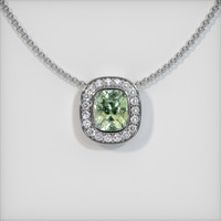 1.06 Ct. Sapphire Pendant, 18K White Gold 1