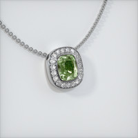1.06 Ct. Sapphire Pendant, 18K White Gold 2