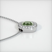 1.06 Ct. Sapphire Pendant, 18K White Gold 3